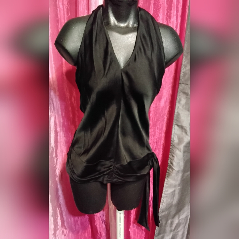 Banana Republic Elegant Black Satin Top